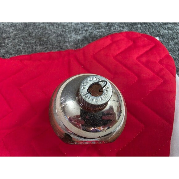 Vintage Mercury Glass Indented Ball Christmas Ornament 2.25in Shiny Brite - Picture 2 of 6